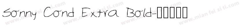 Sonny Cond Extra Bold字体转换